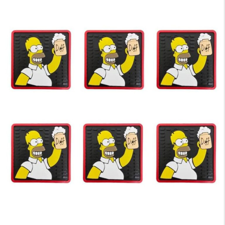 6 Porta Copo Homer Simpson Bolachinha Barmat  Borr