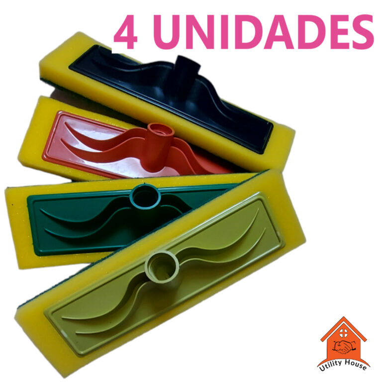 Esfregão Lava Azulejo 4 Unidades, Rodo abrasivo