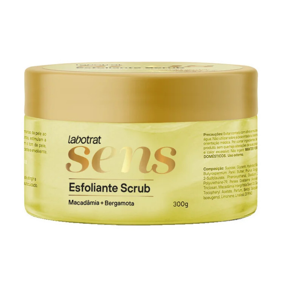 Labotrat Sens Esfoliante Scrub Macadâmia e Bergamota 300g