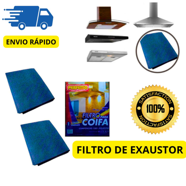 Filtro Manta Para Coifa Exaustor Absorção De Gor