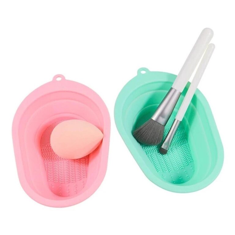 Tigela Dobrável de Silicone Limpa Pinceis e Espon