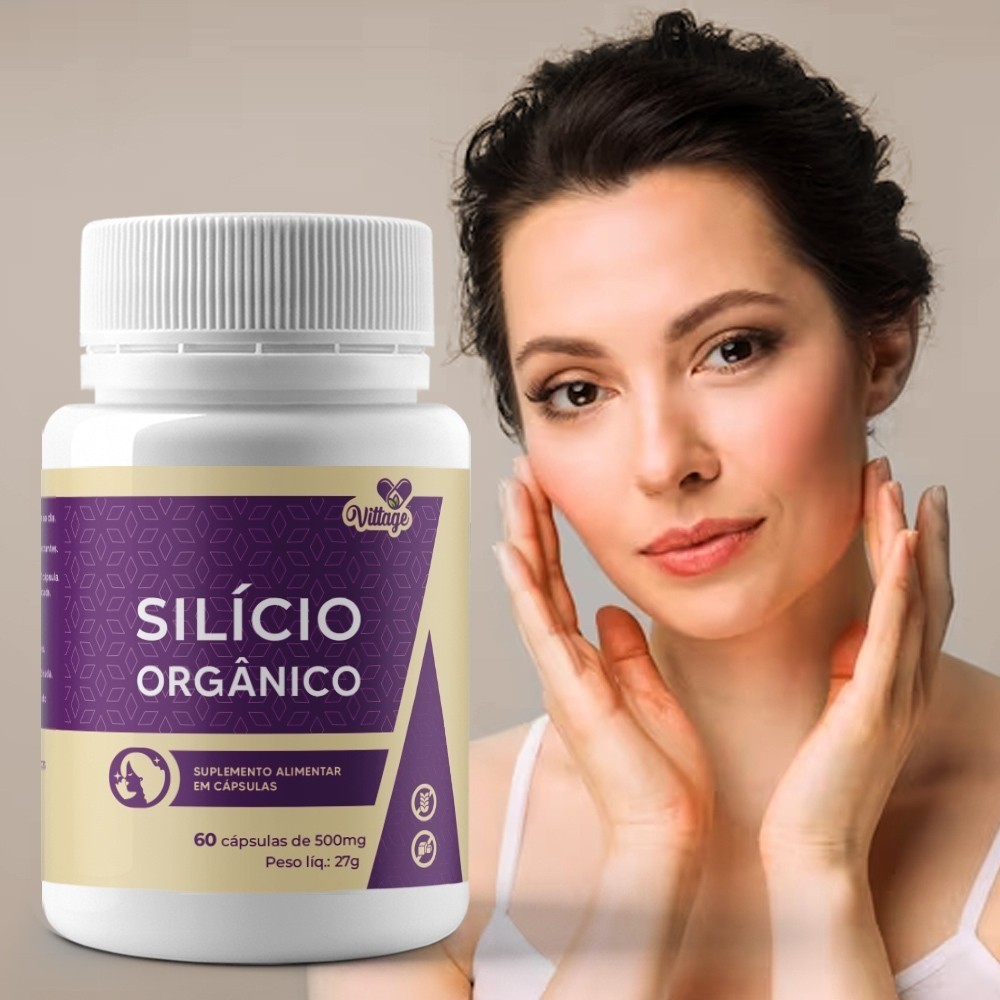 Silício Orgânico 60 cápsulas Beleza da pele e unhas Envio Imediato