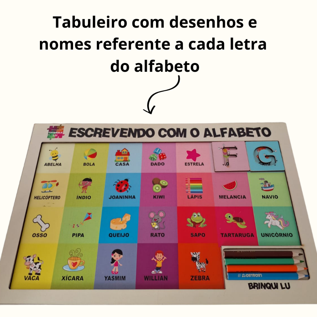 Jogo de Tabuleiro Brinqui Lu: Escrevendo com o Alfabeto