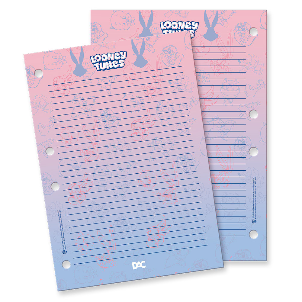Refil De Folhas Looney Tunes Para Fichário Pequeno – Dac