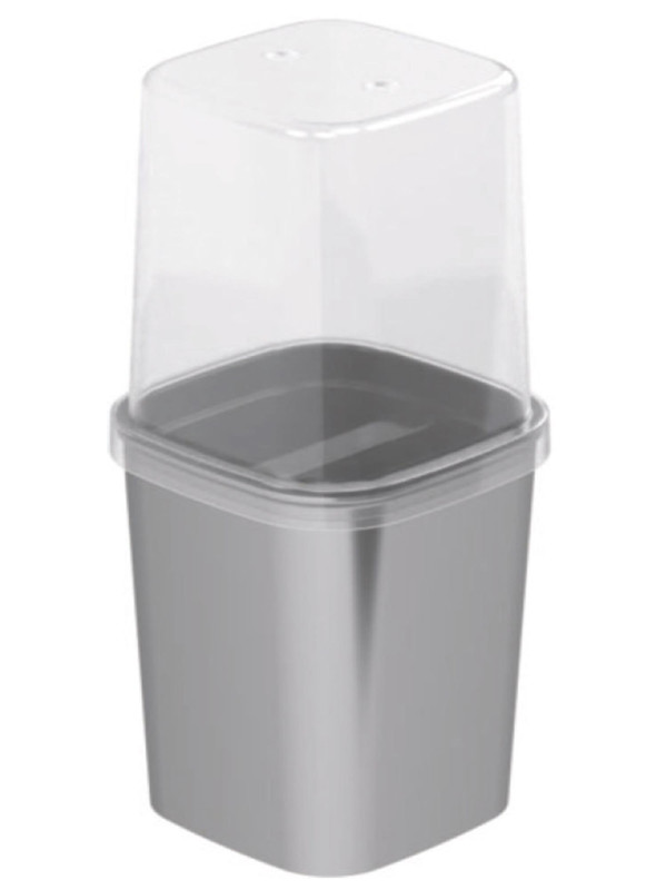 PORTA ESCOVA 420ML DEC METALIZADO