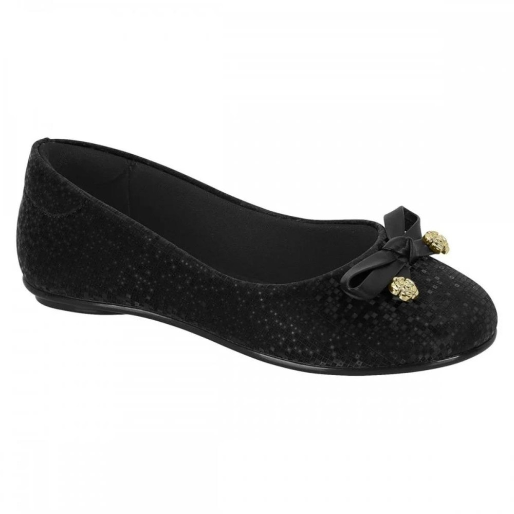 Sapatilha Molekinha Laço Detalhes Infantil – Preto