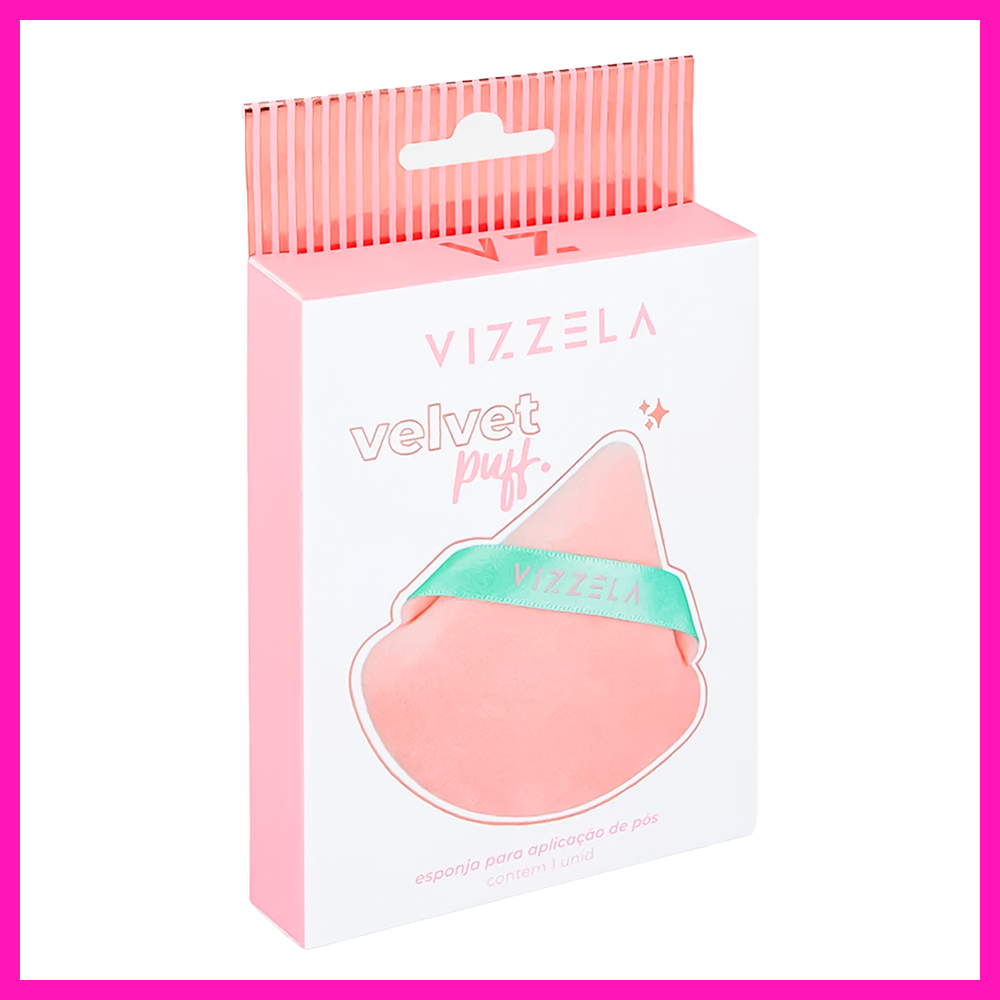 Vizzela Esponja Velvet Puff (Esponja para Aplicação de Pós)