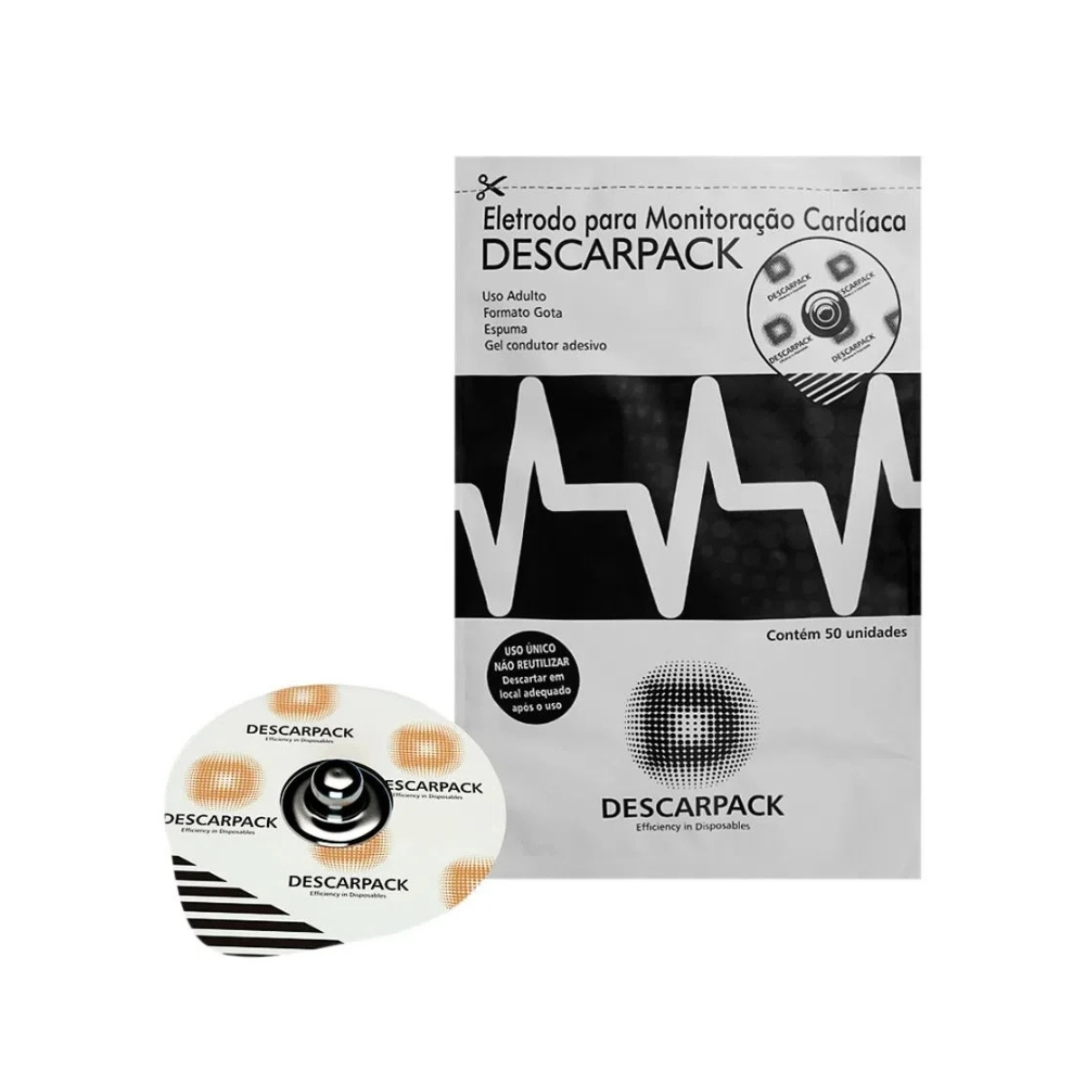 Eletrodo ECG Monitoração Cardíaca Descarpack Pacote