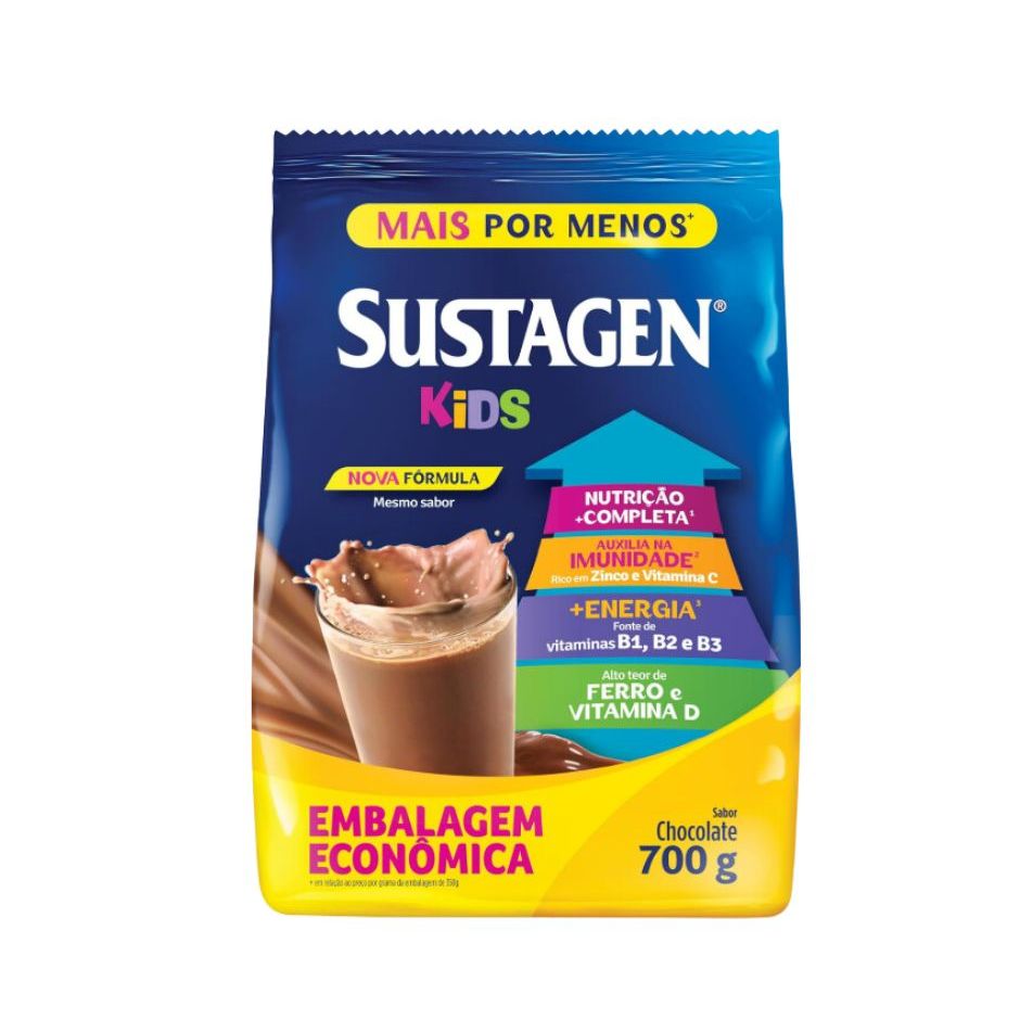 Sustagen Kids Complemento Alimentar Sabor Chocolate – Sachê 700G