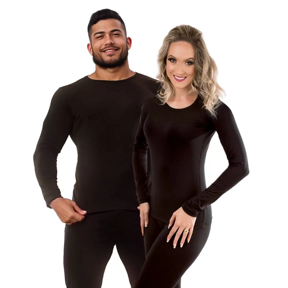 Conjunto Térmico Segunda Pele Calça + Blusa Frio Intenso Flanelada Peletizado Esporte Lazer Pijama