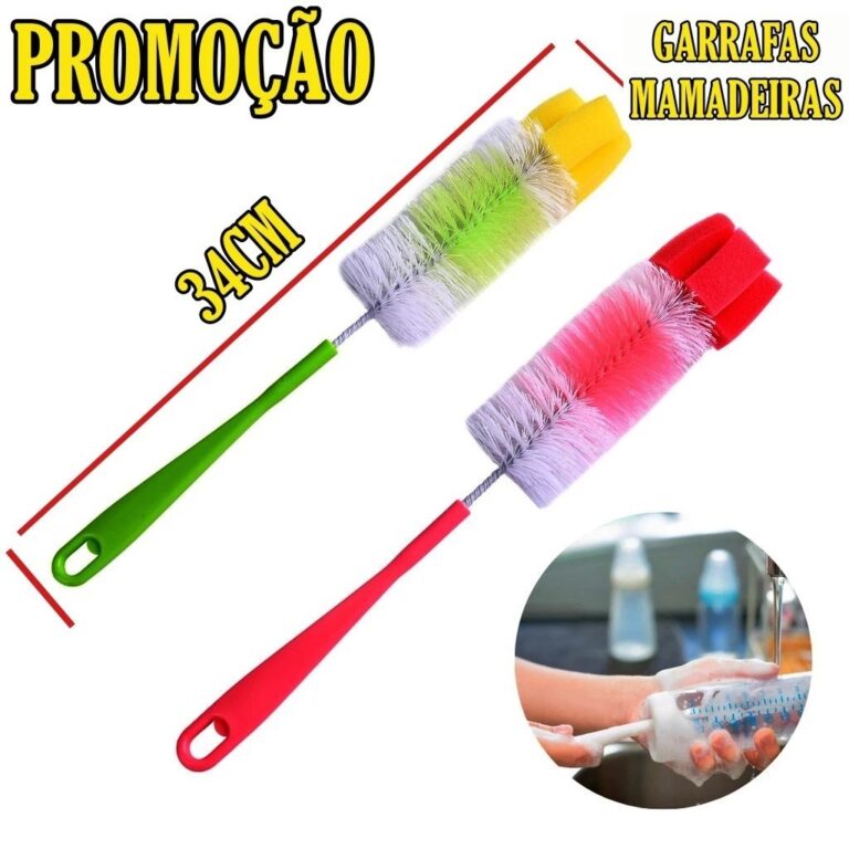 Escova para lavar Mamadeira/Copo/Garrafa com Espon