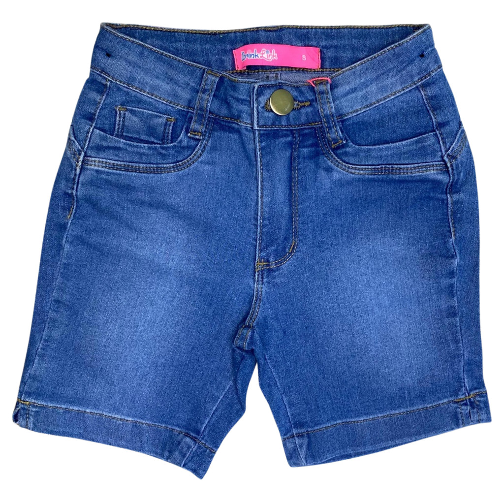 Bermuda Jeans Feminina Ciclista Meninas Infantil Short