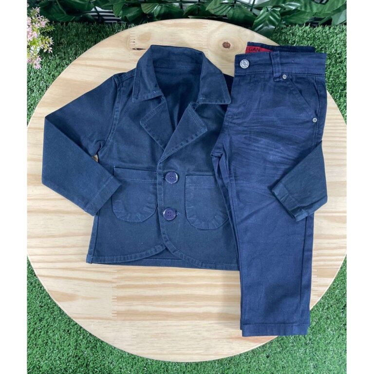 Calça Azul Marinho com Blazer Azul Marinho Infant