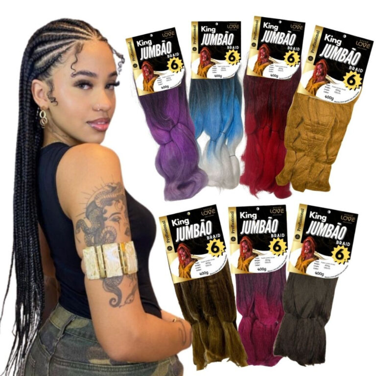 cabelo jumbão 400 gramas jumbo para tranças box 