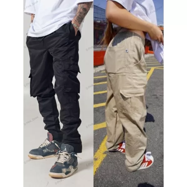 CALÇA CARGO SKATE DE SARJA UNISSEX BARRA LARGA