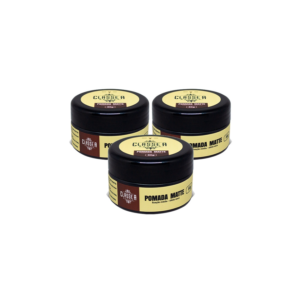 KIT fixador Para Cabelo Efeito seco Matte 80G – 3UN –  CLASSE A