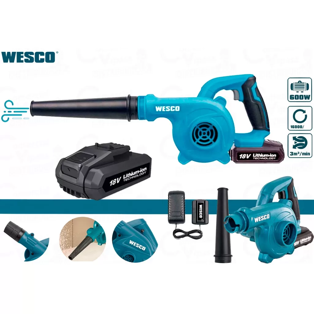 Soprador Folhas Portátil Bateria 18V Bivolt Profissional WS2942.9 (Não Acompanha Bateria Carregador)