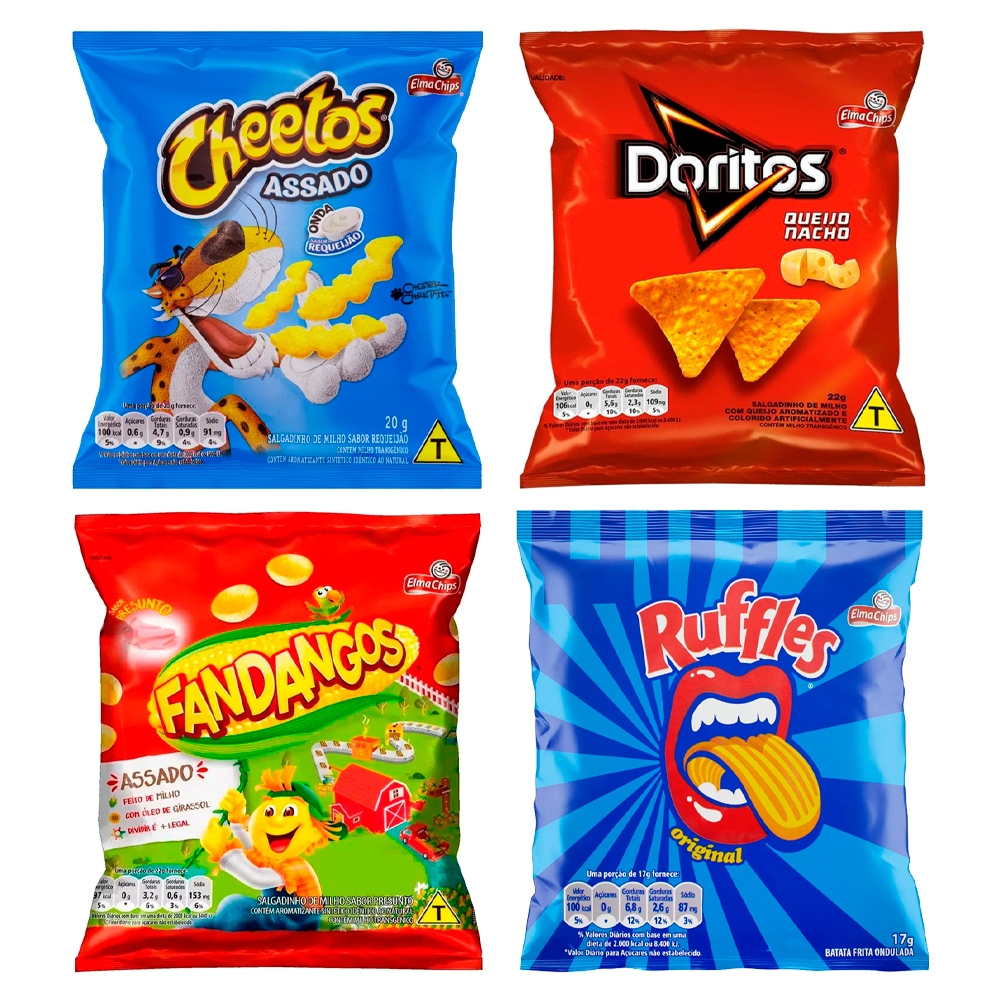 20 Doritos Salgadinho Elma Chips