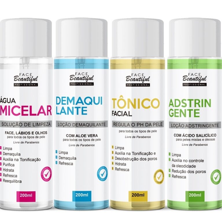 Linha de Tratamento Adstringente Demaquilante Face