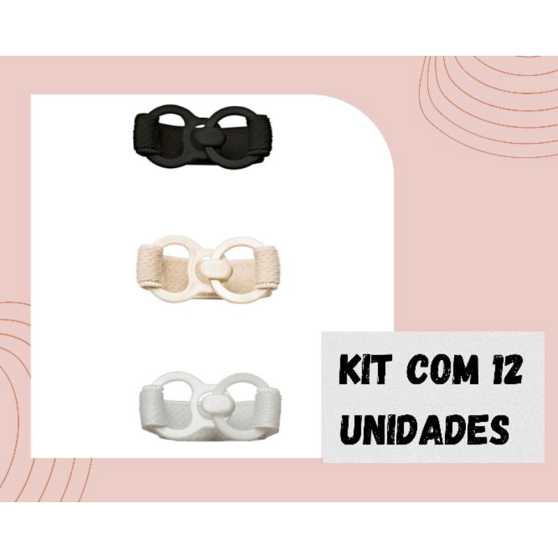 conector para sutia/transforma seu sutiã em nadador kit 12 unid.