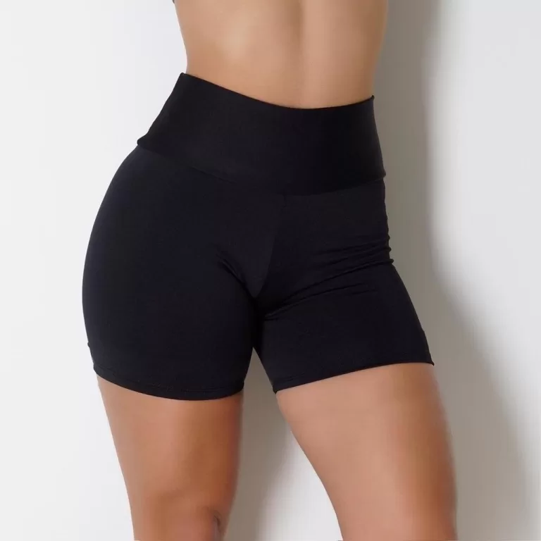 Kit 2 Shorts Legging Suplex Tecido Grosso Cintura 
