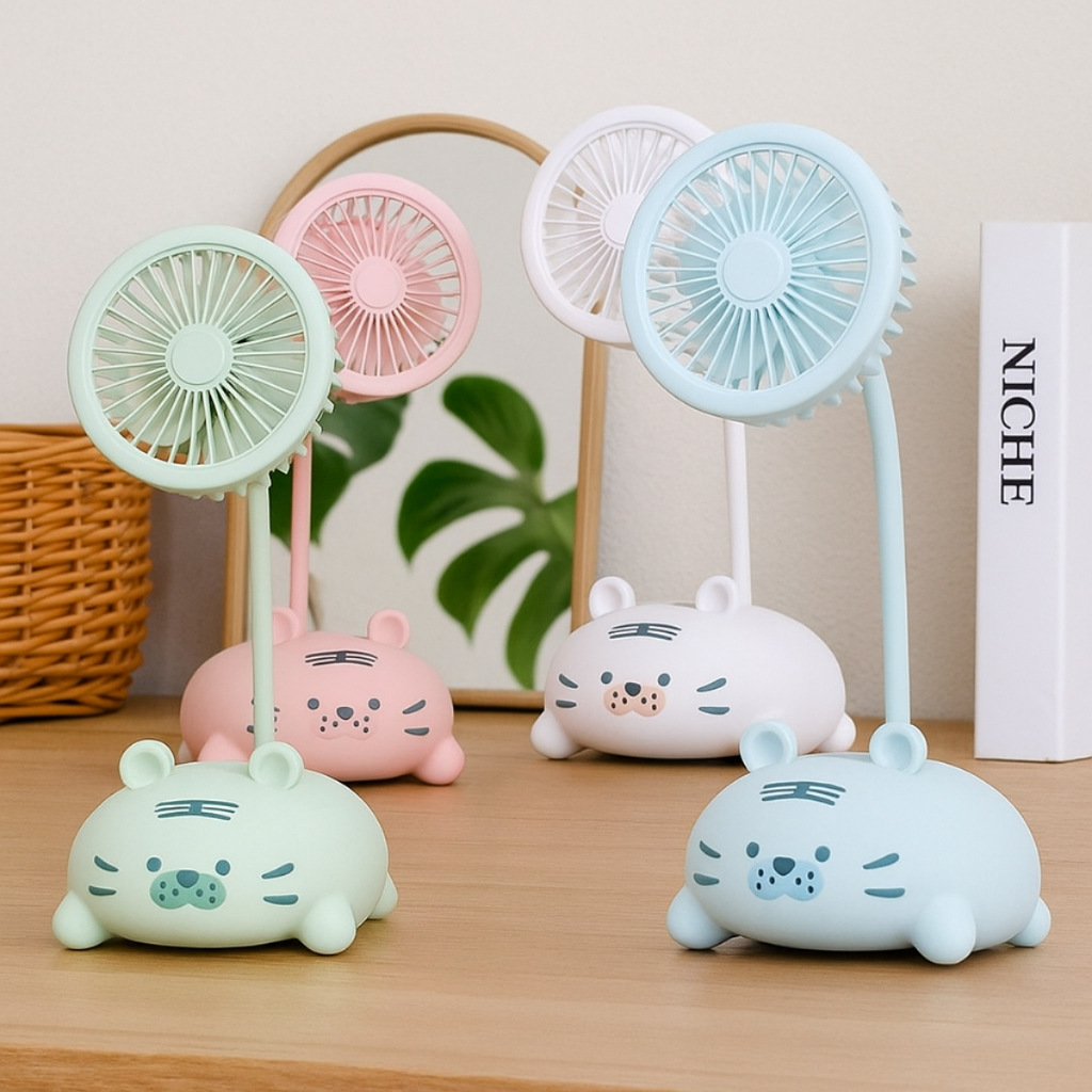 Ventilador Portátil de Mesa USB Recarregável Fofo Pratico Refrescante ENVIO IMEDIATO