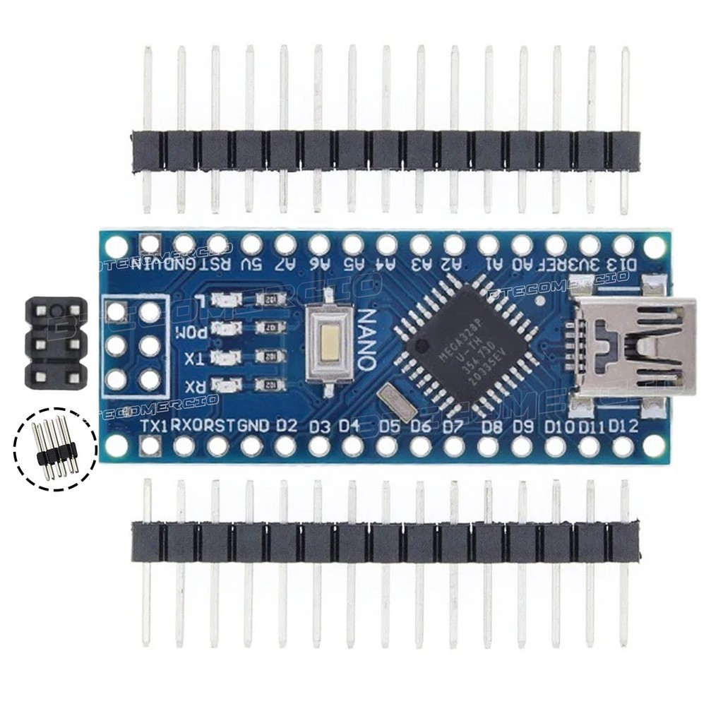Placa Compatível com Arduino Nano Conector V3 Atmega328p