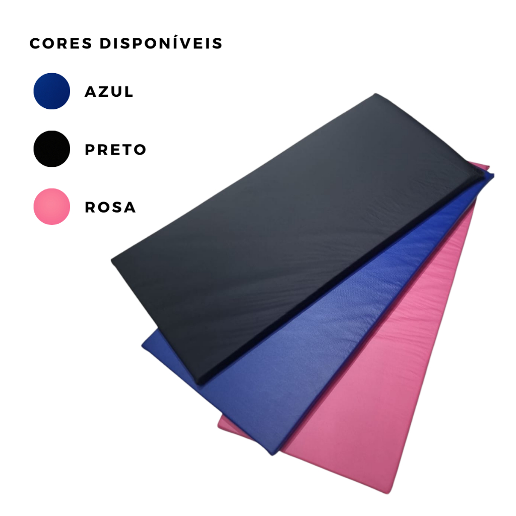 Colchonete Academia 90 x 40 x 2cm  – ESPUMA D28 – Ginástica Creche Pets Trocador Pilates Yoga