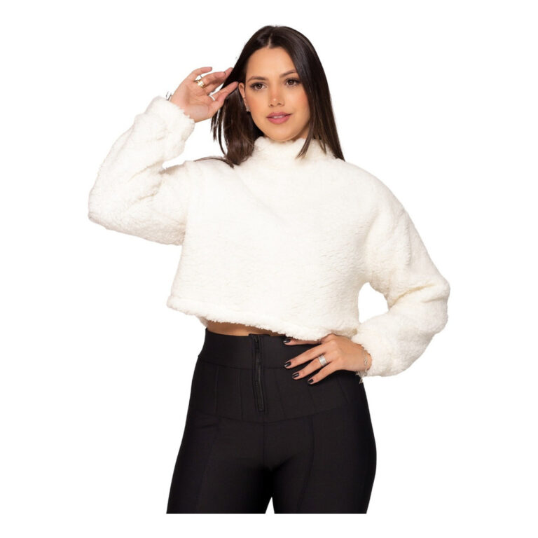 Casaco Teddy Feminino Curto Blusa Ted Pelúcia Jaq