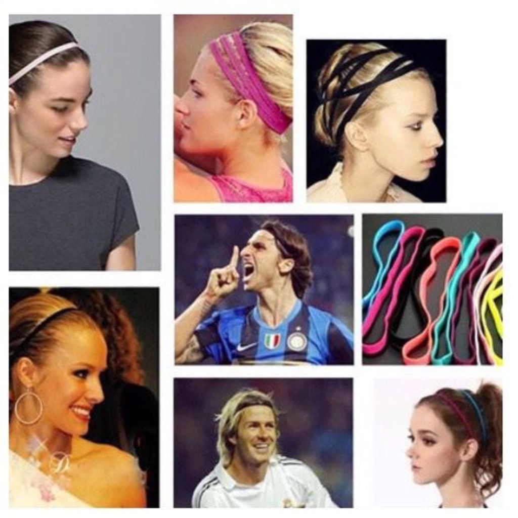 Kit 6 /18/36  Faixas Tiara Para Prender o Cabelo Esportes Headband Unissex