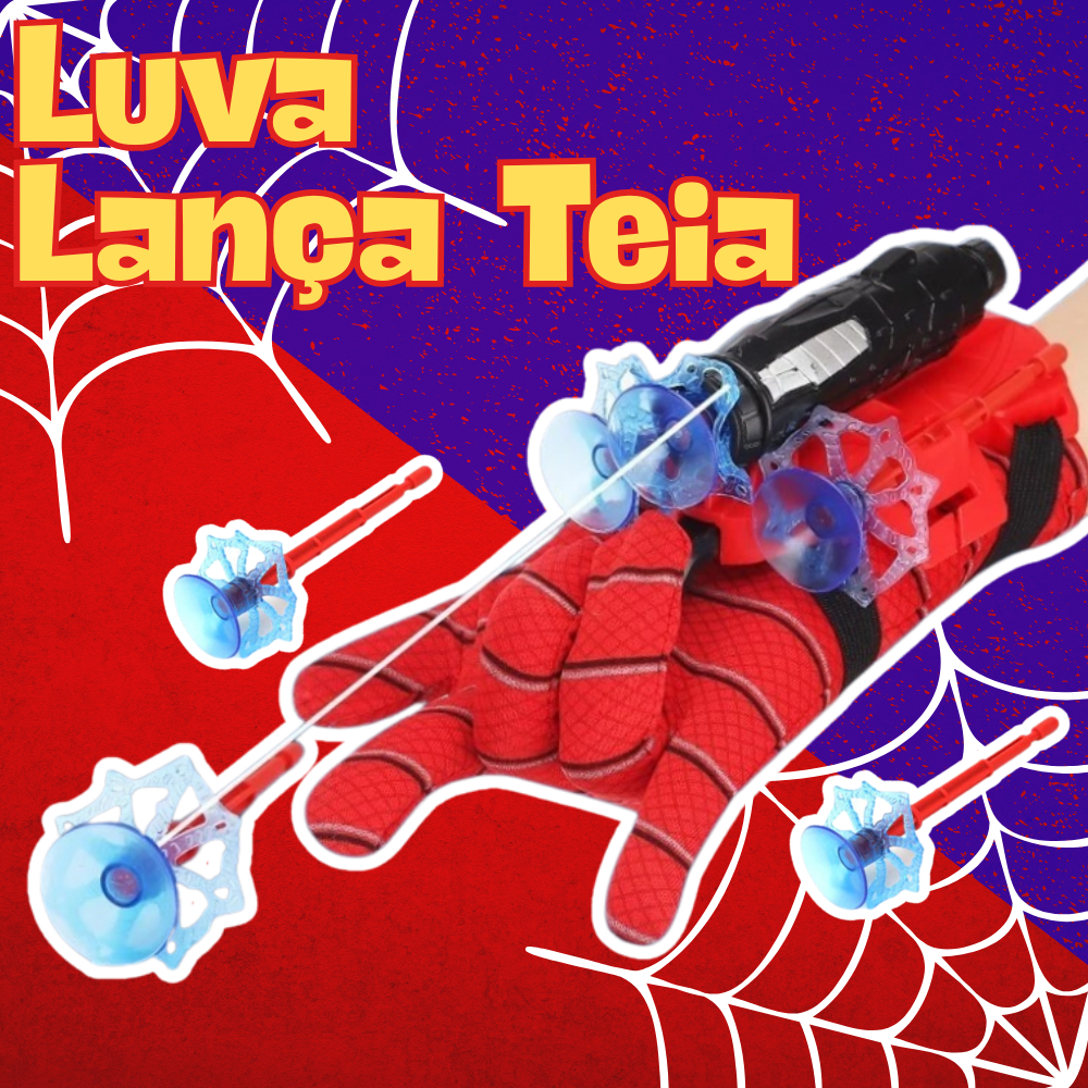 Luva Lança Dardos de Teia Com Ventosa Homem Aranha Brinquedo Infantil Spider Man Herói