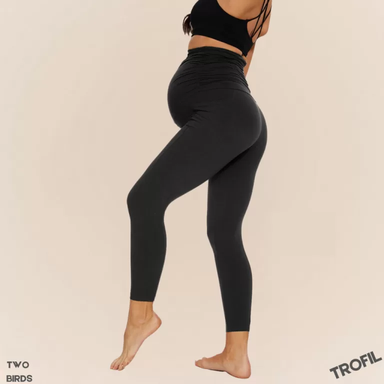 Calça legging gestante roupa maternidade alto con