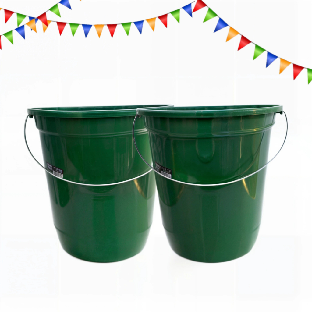 Kit 2 Baldes De Limpeza 12 Litros C/ Alça Resistente Plástico Resistente Grande Multiuso Casa