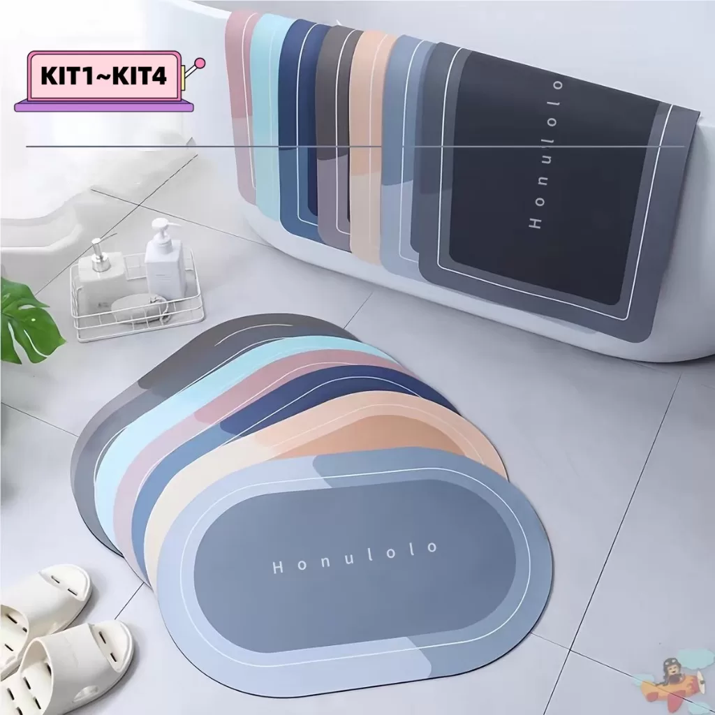 KIT1~KIT4 Tapete Banheiro Super Antiderrapante Absorvente de Secagem Rápida Para Banheiro/Cozinha/Po