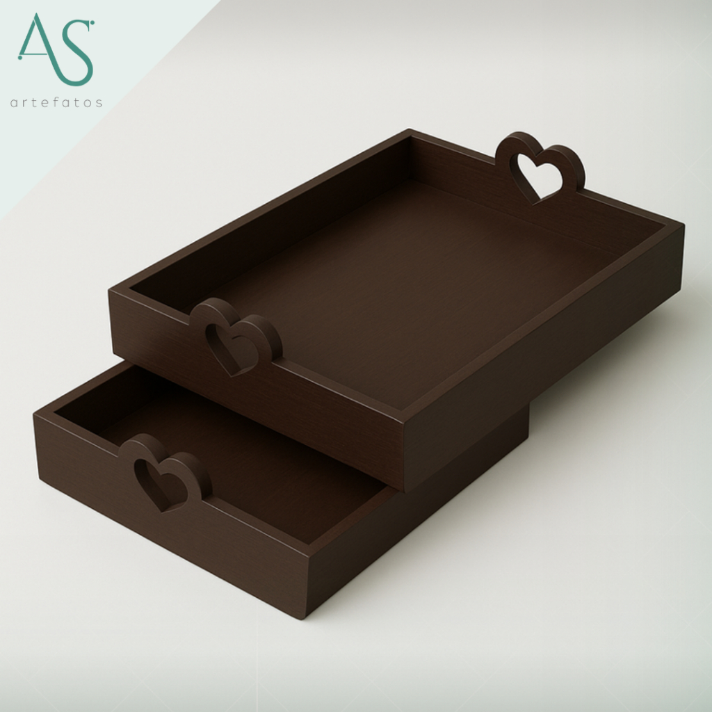 Bandejas Decorativas Dia Dos Namorados Duas Peças