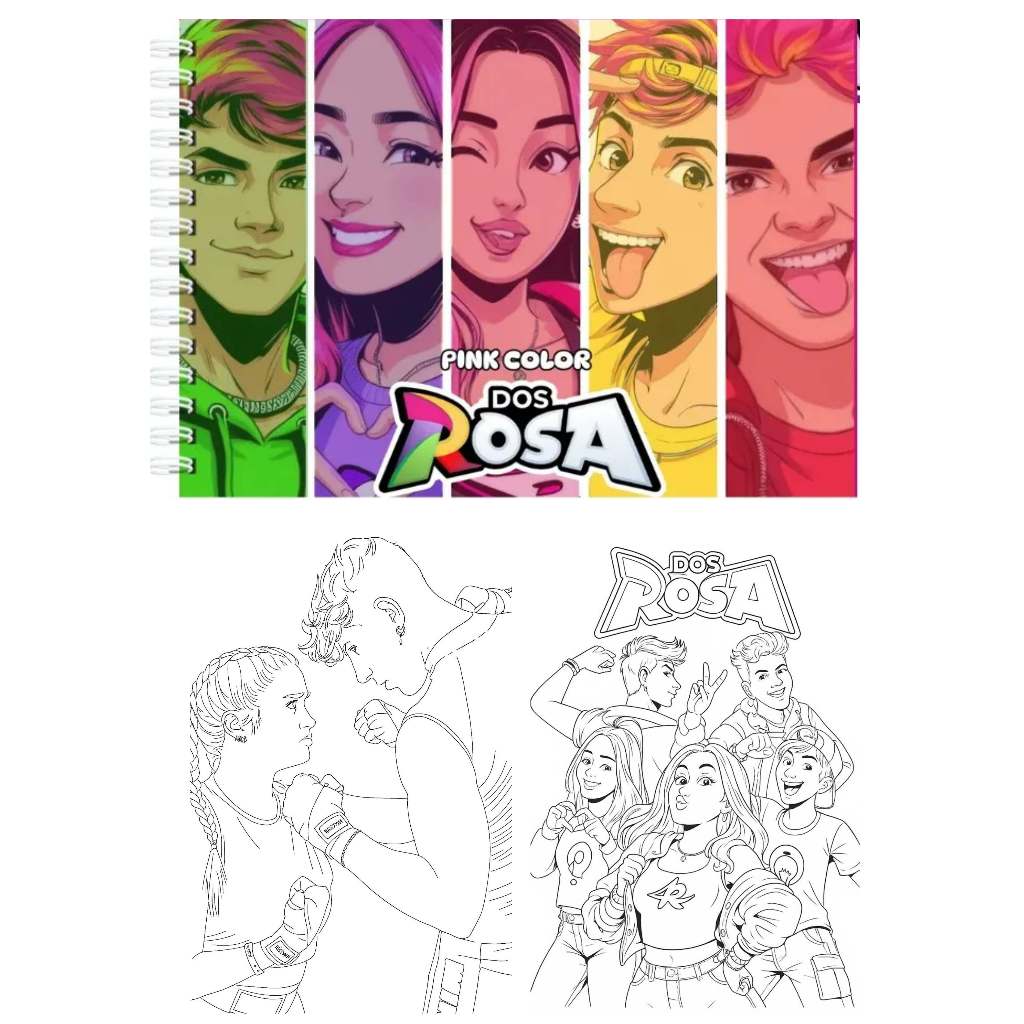 Emilly Vick Livrinho de colorir – pintura Dos Rosas +  Cartela de Adesivos personalizados