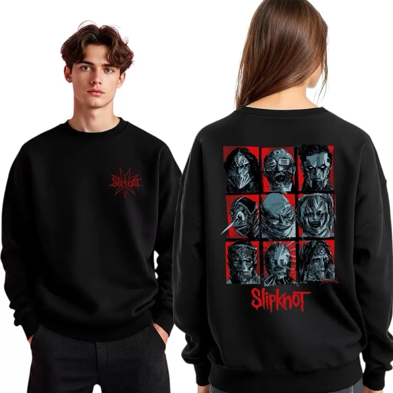 Blusa Moletom Careca Banda Rock Slipknot Flanelado Inverno Gola Redonda Quente