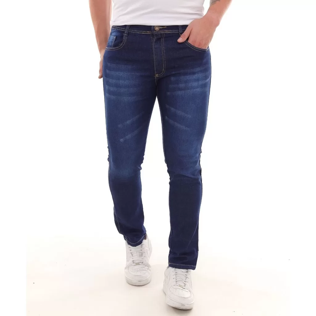 Calça Jeans Masculina Super Skinny Tendência Corte Casual