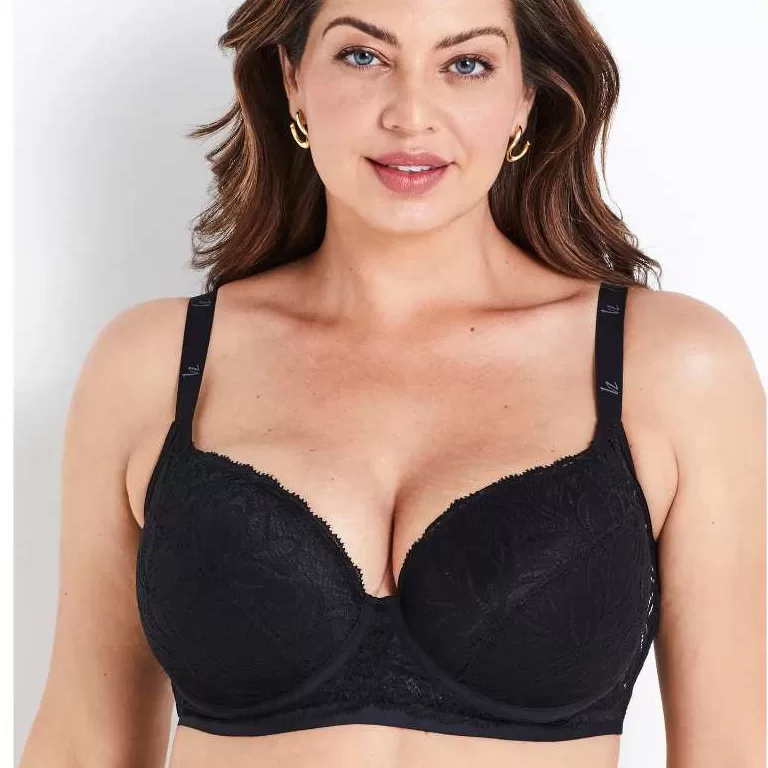 Sutiã Com Bojo em Renda Reforçado Luxo Lingerie 