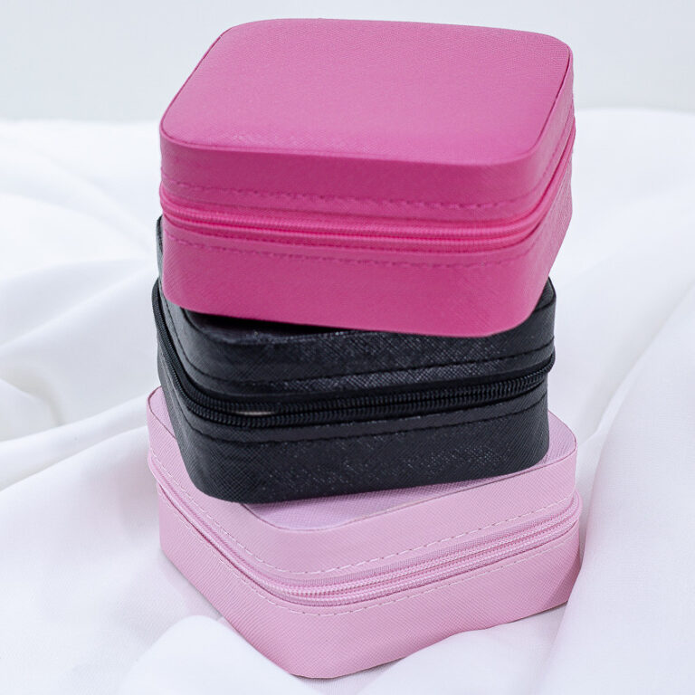 Mini Porta Joias Portátil Estojo Com Zíper Neces
