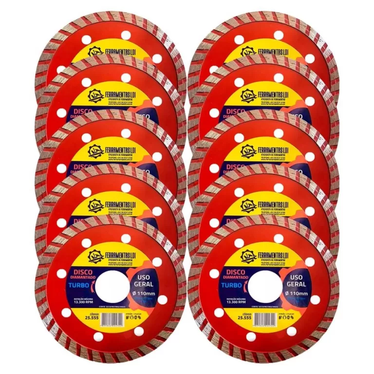Kit 10 Disco Diamantado Turbo 4 Polegadas 110mm Fu