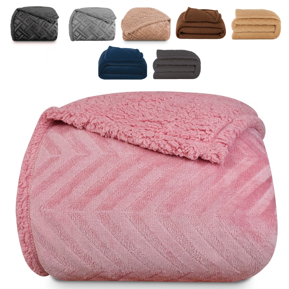 Coberdrom Edredom Manta King Aveludado com Sherpa Soft Dupla Face – BF Colchões