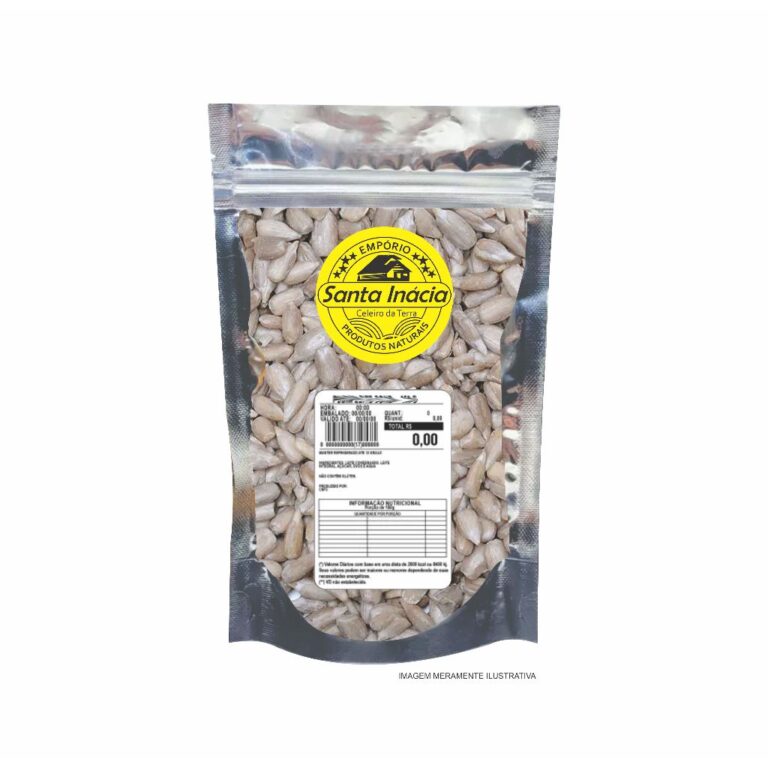 Semente de Girassol Pepita 1kg Torrada S sal 500g 