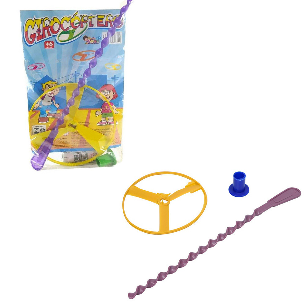 Girocóptero de Plástico Lembracinha e Prenda de Festa Junina c/ 1un