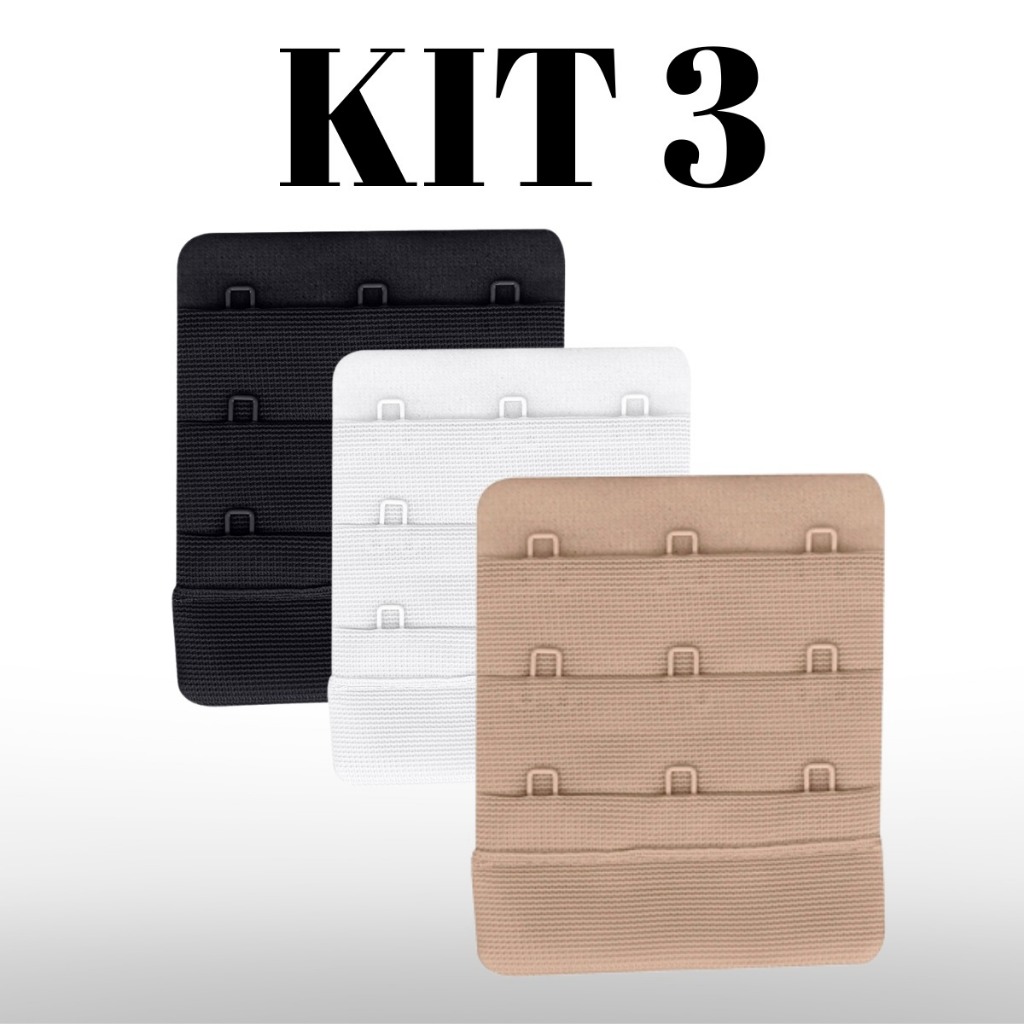 Kit 3 Unidades De Extensor Triplo Para Sutiã