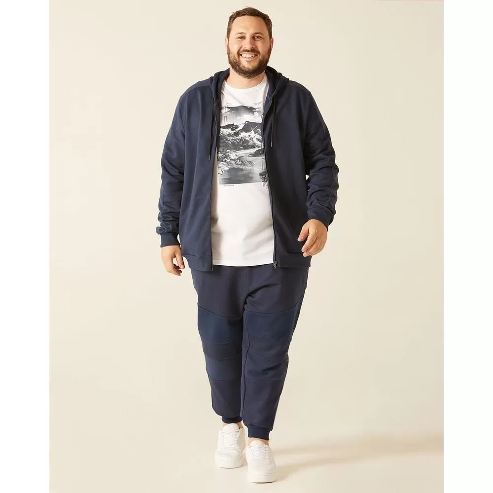 Calça Jogging Moletom Flanelado Malwee Plus