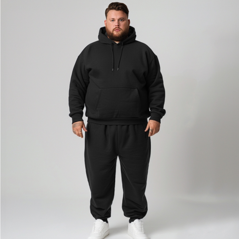 Conjunto Moletom Com Capuz e Calça Moletom Slim P
