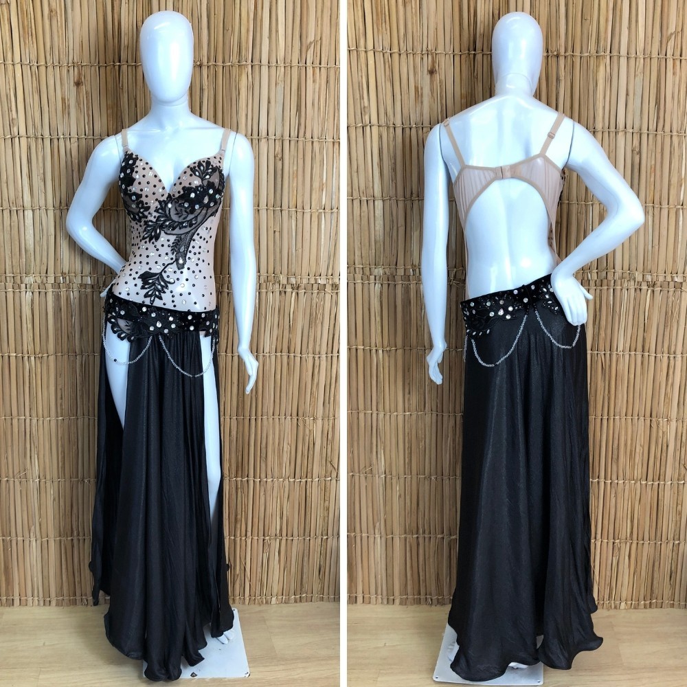 Dança do Ventre Traje Bordado Completo com Body – Pronta Entrega – GG(46) – TC-BODY78