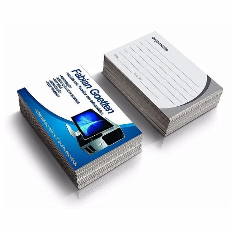 Cartão de Visitas 1.000 UND. FAZEMOS A ARTE