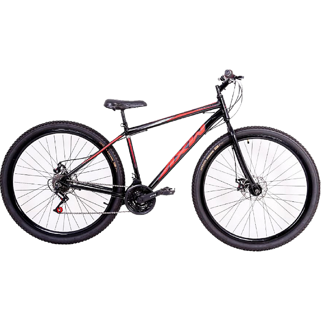BICICLETA ARO 29 AÇO CARBONO FREIOS A DISCO 21 MARCHAS AXW
